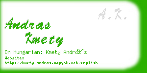 andras kmety business card